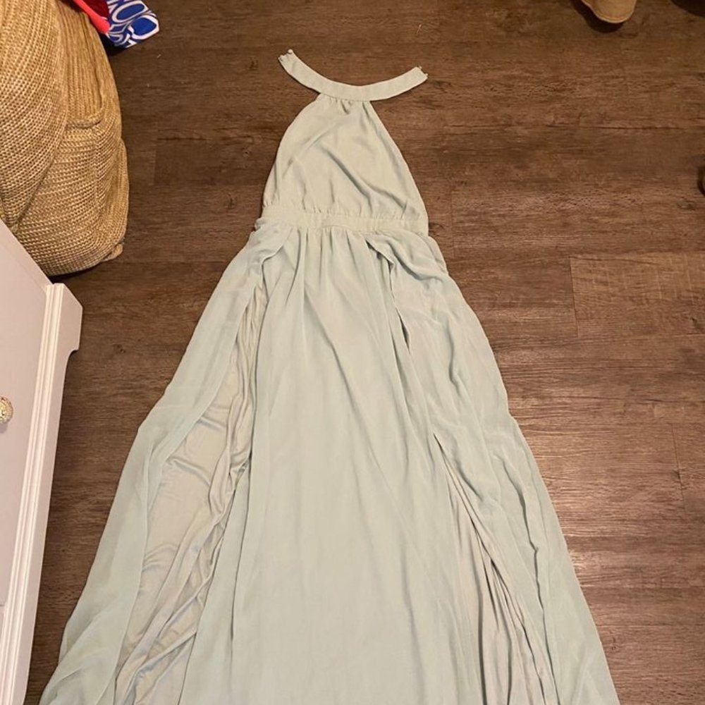 Tobi Green Dress with Double Slits